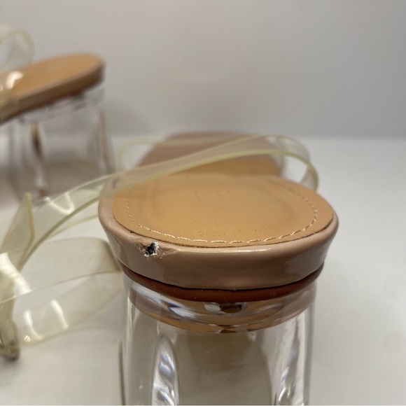 ASOS Wide Clear Heeled Sandals 9W - Picture 12 of 13